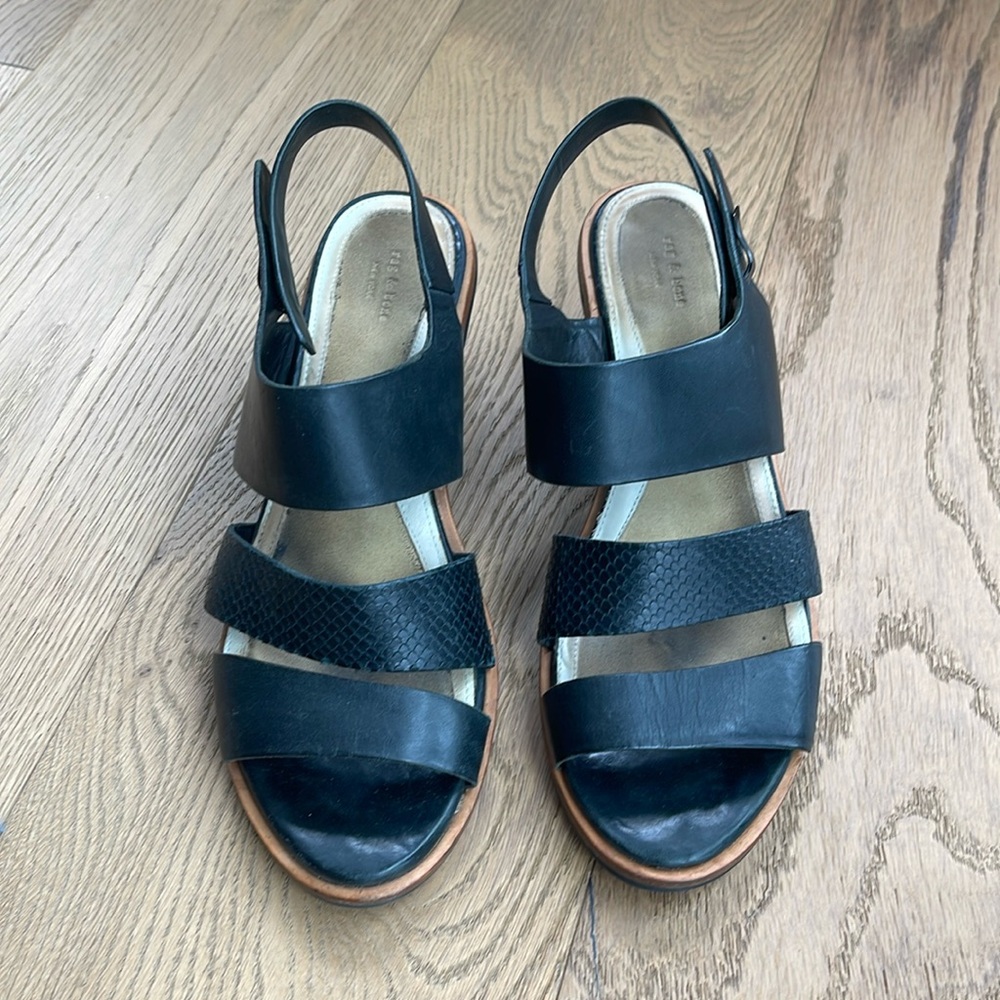 Rag & Bone Block Heel Black Sandal (40)